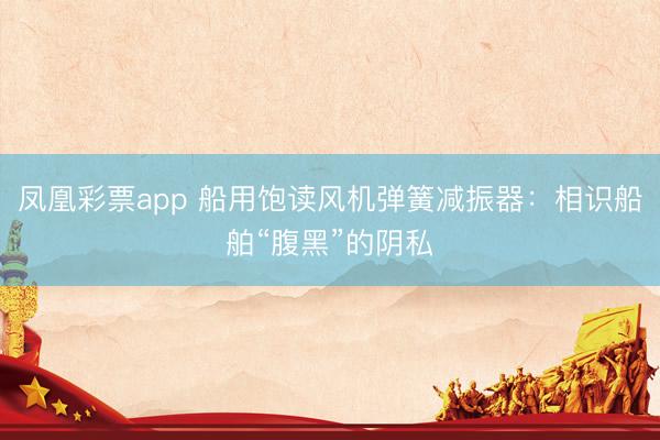 凤凰彩票app 船用饱读风机弹簧减振器：相识船舶“腹黑”的阴私