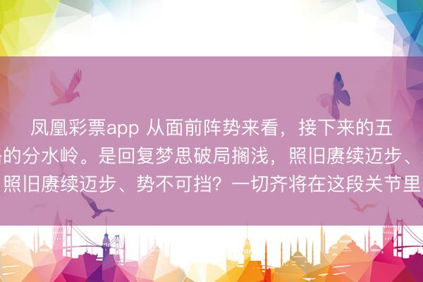 凤凰彩票app 从面前阵势来看，接下来的五年将成为决定中国出路的分水岭。是回复梦思破局搁浅，照旧赓续迈步、势不可挡？一切齐将在这段关节里见出真章